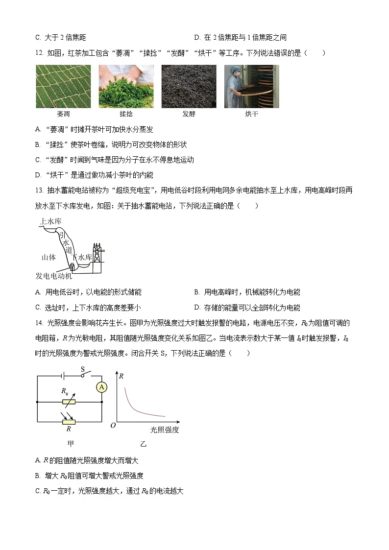 2025年福建省中考物理试题(原卷版)第3页