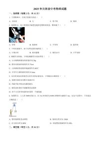 2025年吉林省初中学业水平考试中考物理真题试卷(中考真题+答案)