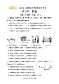 湖南省衡阳市祁东县2024-2025学年八年级下物理期末试卷