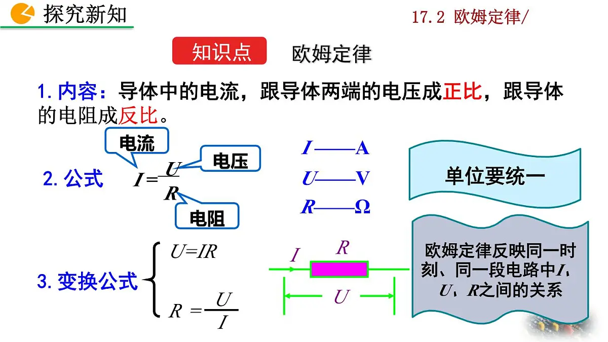 人教版物理九年级全一册17.2 欧姆定律(课件)第4页