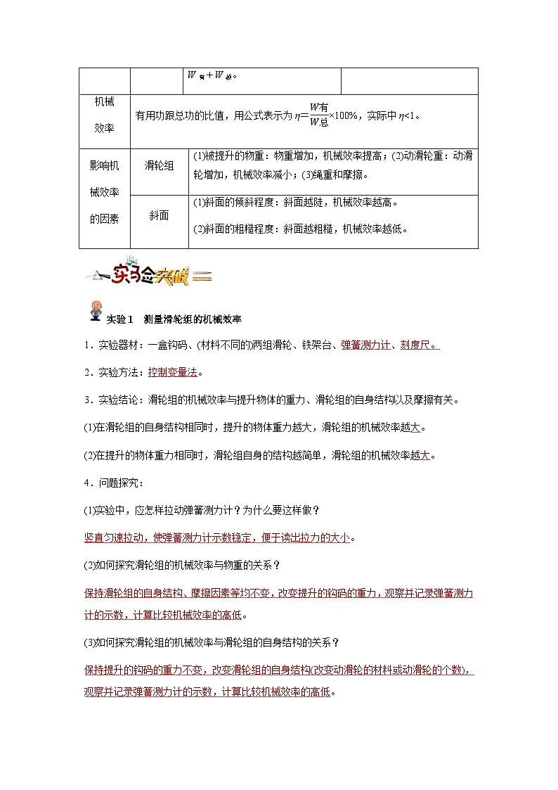 专题14 :滑轮、斜面及机械效率(解析版)-备战2024年中考物理精选考点专练(知识清单+基础+拔高)第3页