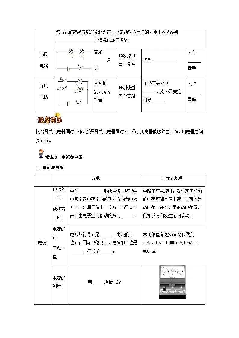 专题17 :电流、电压和电阻(原卷版)-备战2024年中考物理精选考点专练(知识清单+基础+拔高)第2页
