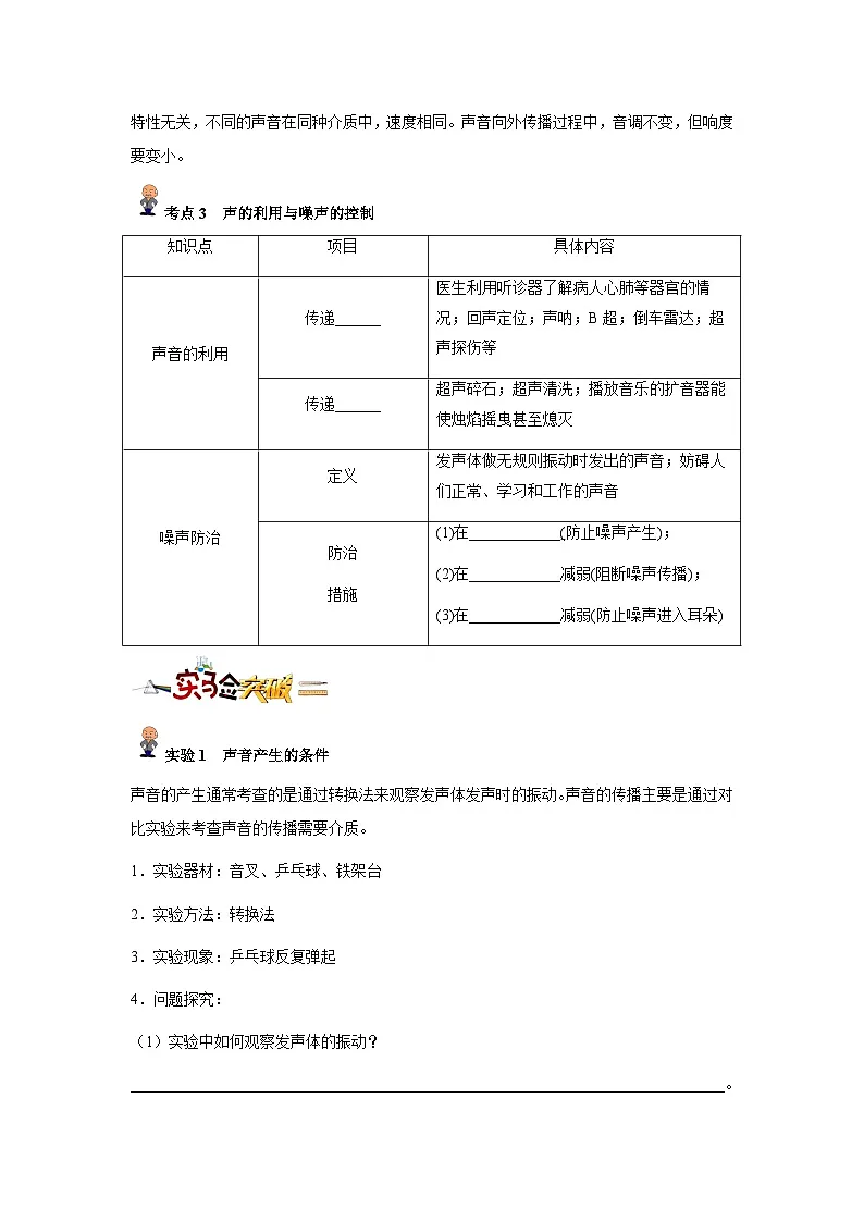 专题01: 声现象(原卷版)-备战2024年中考物理精选考点专练(知识清单+基础+拔高)第2页