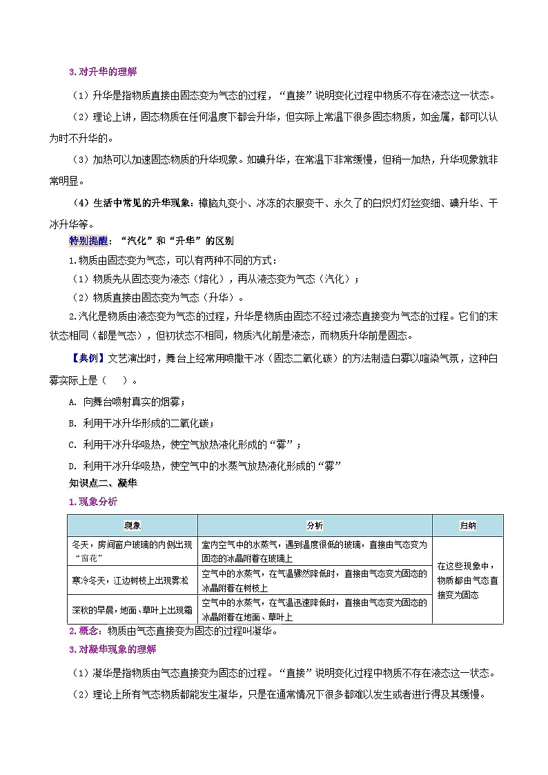 課時(shí)3.4 升華和凝華(原卷版)第2頁(yè)