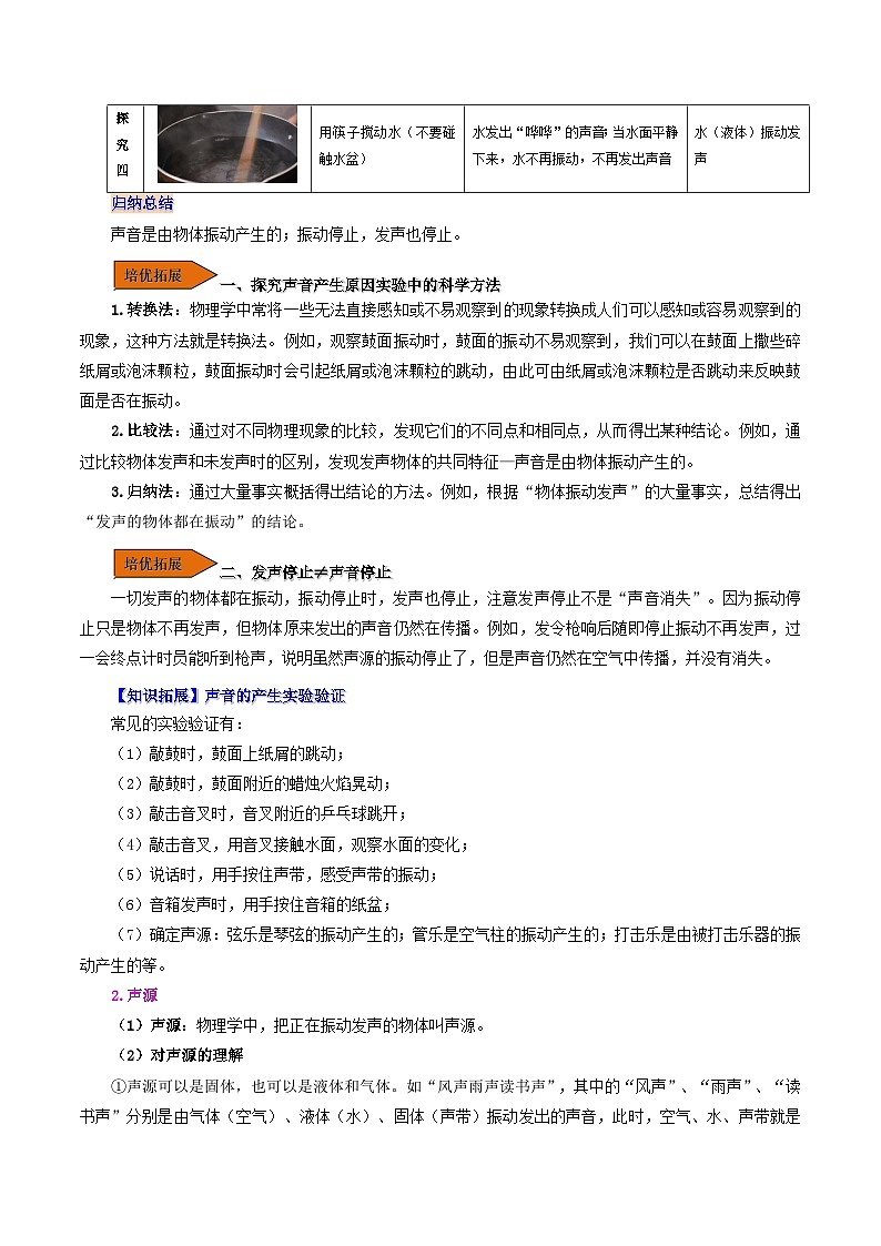 課時(shí)2.1  聲音的產(chǎn)生與傳播（解析版）第2頁(yè)