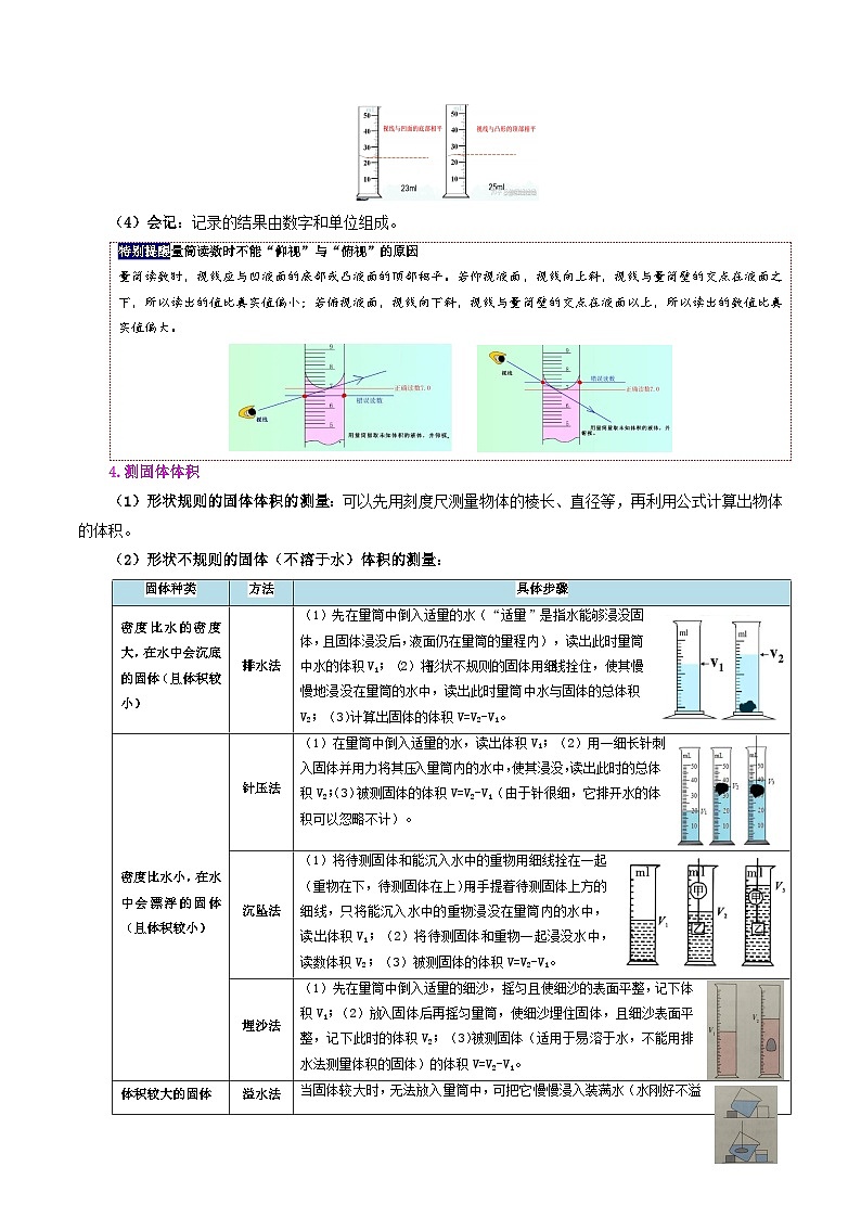 課時(shí)6.3  測(cè)量物質(zhì)的密度（原卷版）第2頁(yè)