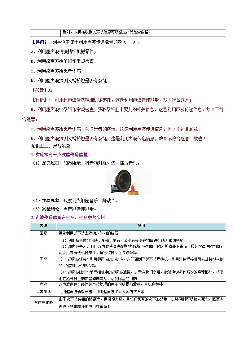 課時(shí)2.3  聲音的利用（解析版）第2頁(yè)