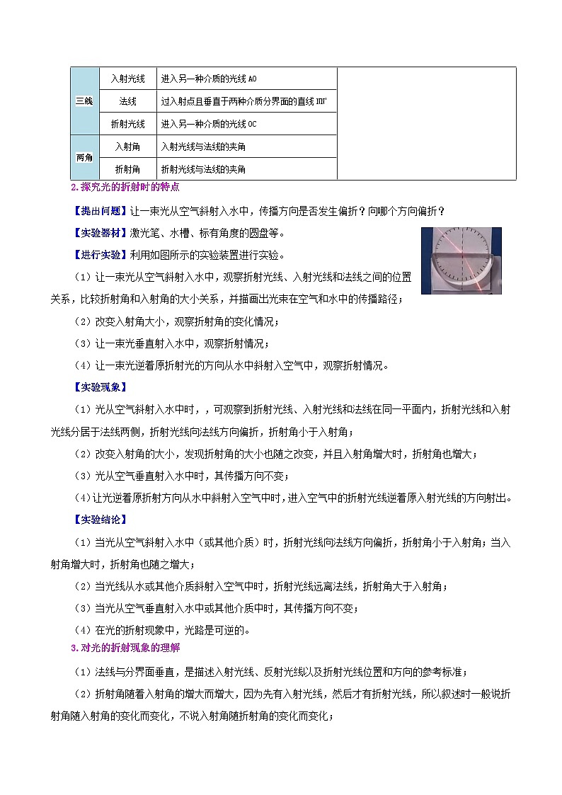 課時(shí)4.4  光的折射（原卷版第3頁(yè)