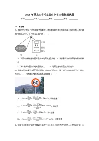 2025年黑龙江省哈尔滨市中考三模物理试题(附答案解析)