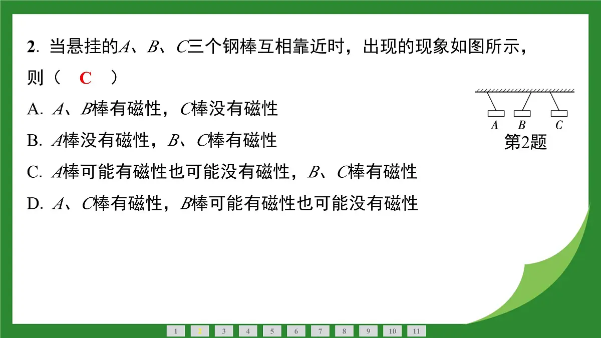 教科版物理九年级上册7.1 磁现象+7.2 电流的磁场 课件第3页