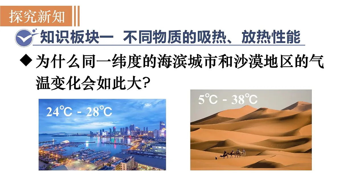 沪粤版物理九年级上册12.3 物质的比热容 课件第3页