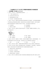 2024~2025学年广东省惠州市九年级上教学月考物理试卷
