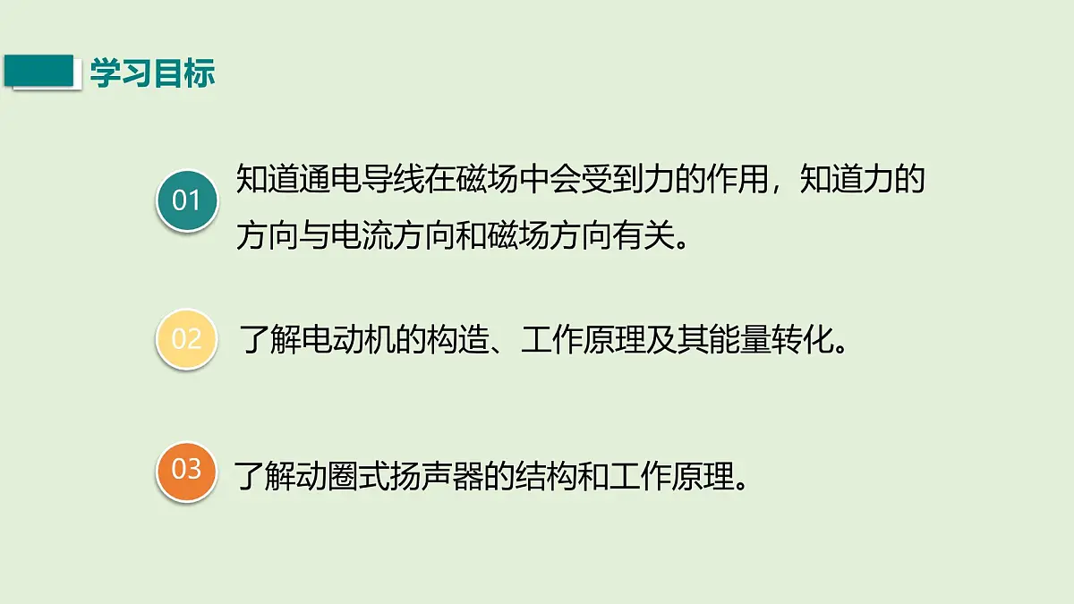 14.5 磁场对通电导线的作用力(课件)2025-2026学年北师大版九年级物理全册第3页