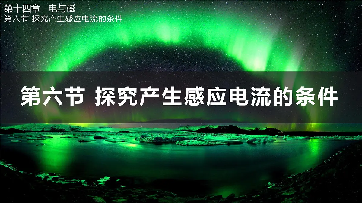 14.6 探究产生感应电流的条件(课件)2025-2026学年北师大版九年级物理全册第1页