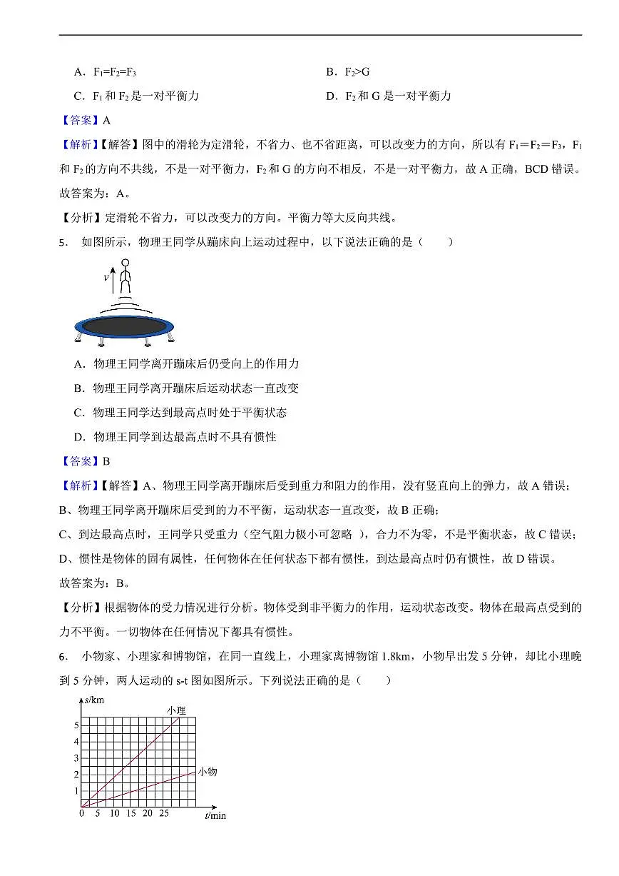 上海市2025年中考物理真题及同步解析第2页