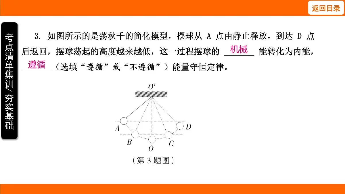 2025-2026学年度北师大版物理九年级上册10.6 能量转化与守恒 课件 (含答案解析)第5页