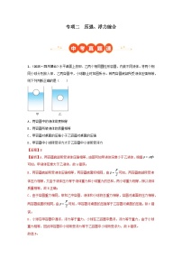 2025年中考物理真题分类汇编：专项二  压强、浮力综合（全国通用）（第01期）（解析版）