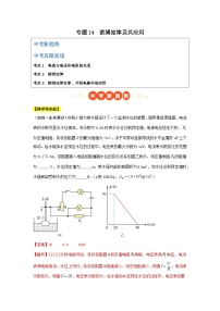 2025年中考物理真题分类汇编：专题14  欧姆定律及其应用（全国通用）（第01期）（解析版）