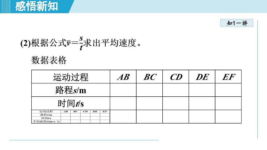 北師版八年級物理上冊 第五節(jié) 平均速度的測量（第二章 機械運動  學習、上課課件）第5頁