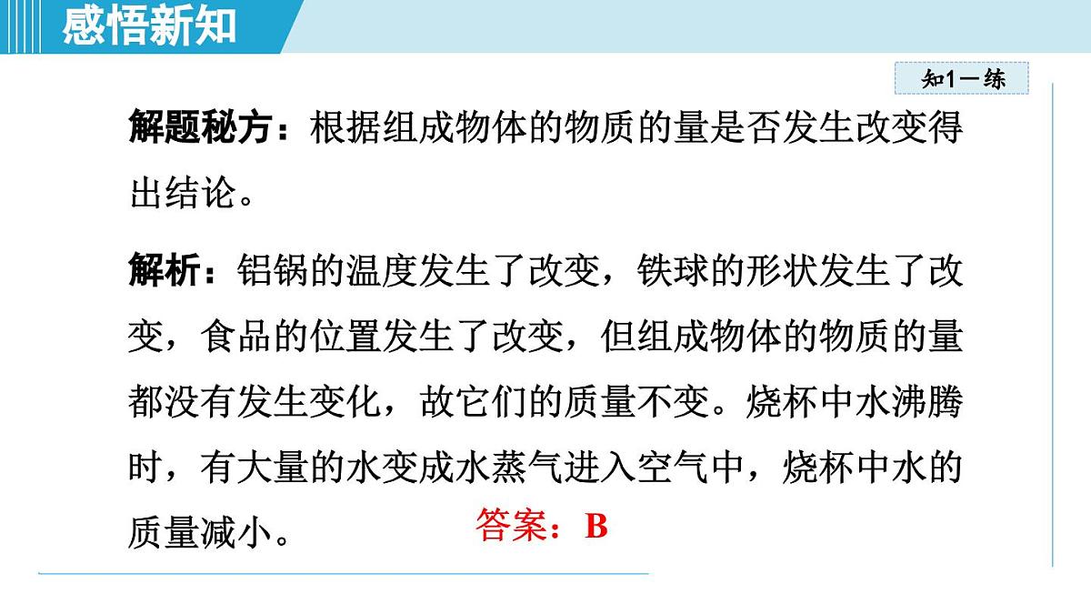 教科版八年级物理上册 6.1质 量(第6章 质量与密度 学习、上课课件)第8页