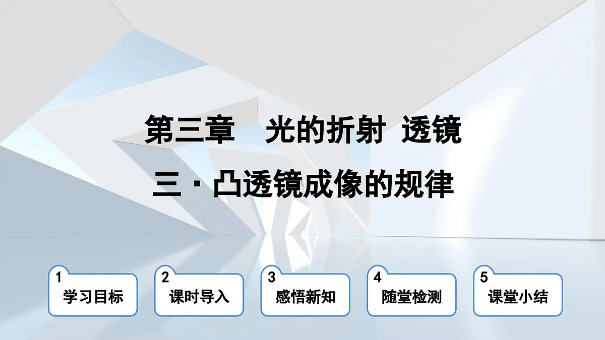 苏科版八年级物理上册 第三章 第三节 凸透镜成像的规律(学习、上课课件)第1页
