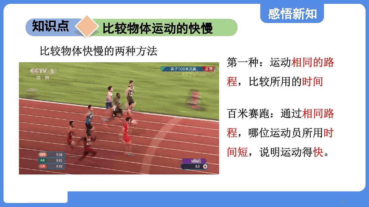 苏科版八年级物理上册 第五章 第二节 速度(学习、上课课件)第8页