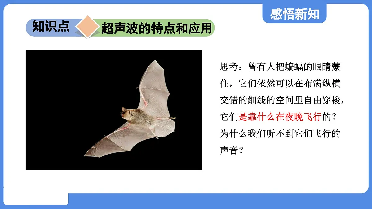 苏科版八年级物理上册 第一章 第四节 人耳听不到的声音(学习、上课课件)第8页
