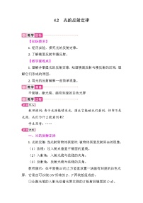 教科版（2024）光的反射定律教案及反思