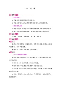 初中物理人教版(2024)八年级上册(2024)透镜教案设计