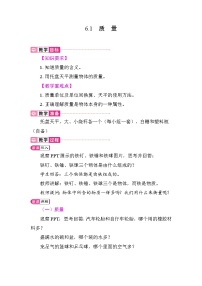 人教版（2024）八年级上册（2024）质量教案