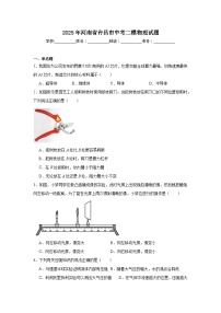 2025年河南省许昌市中考二模物理试题（附答案解析）