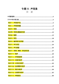 三年（2023-2025）中考物理真题分类汇编：专题01 声现象（全国通用）（解析版）