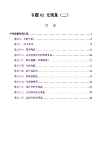 三年（2023-2025）中考物理真题分类汇编：专题03 光现象（二）（全国通用）（原卷版）