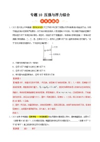 三年(2023-2025)中考物理真题分类汇编:专题10 压强与浮力综合(解析版)