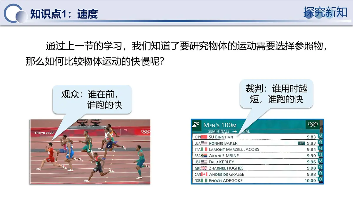 人教版物理八年级上册 第3节 运动的快慢 同步课件第7页