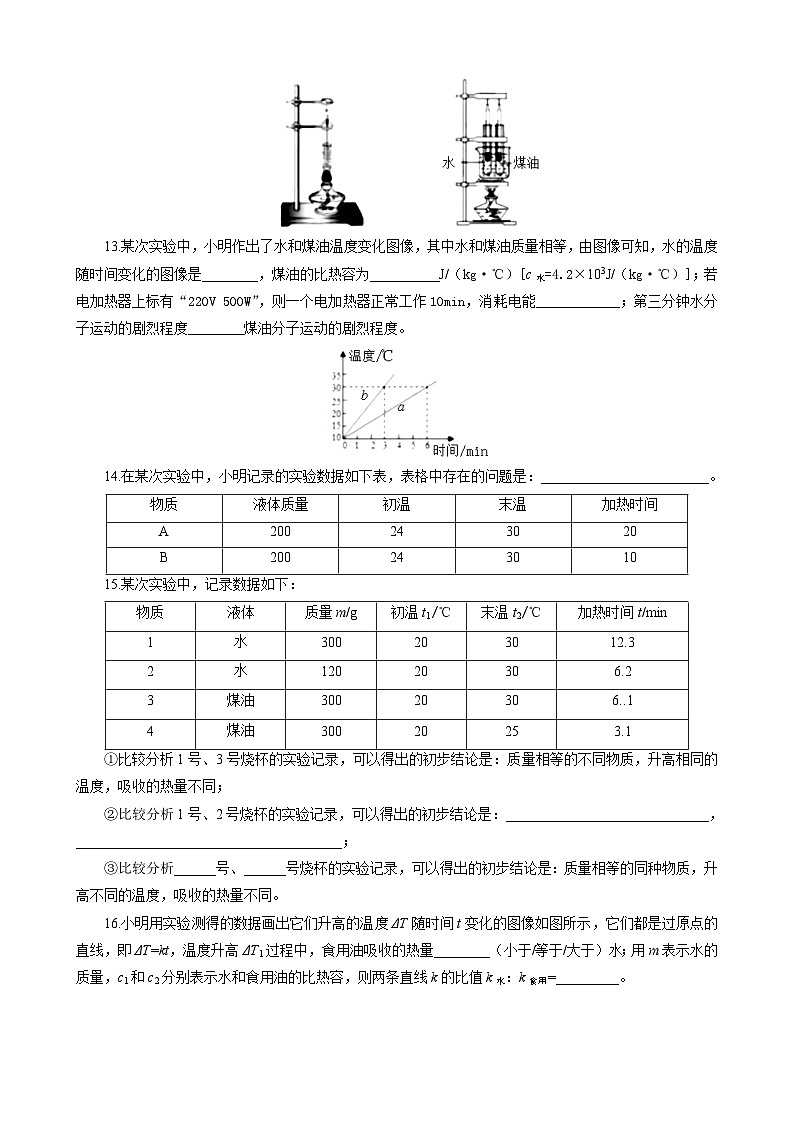 2026年中考物理复习训练辅导系列《探究物质吸热能力22问》第3页