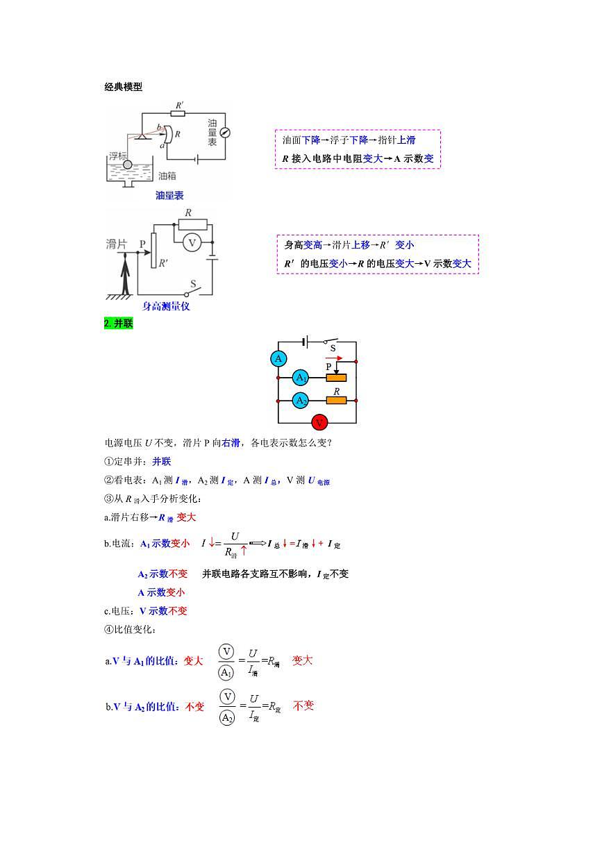 2026年中考物理复习-----欧姆定律动态电路的类型及分析第2页