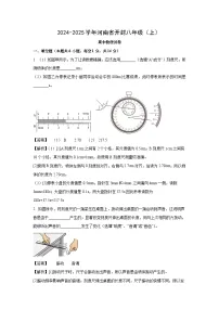 河南省开封市2024-2025学年八年级上学期期中物理试卷（解析版）