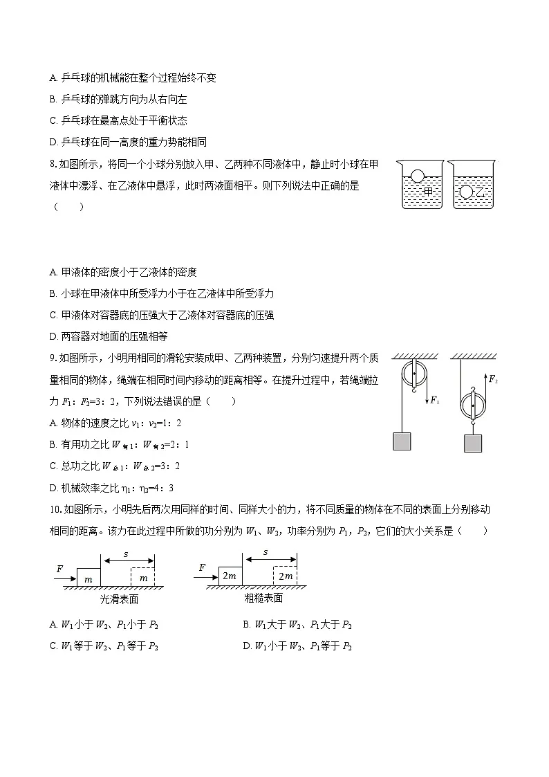 2024-2025学年山东省德州市武城县八年级(下)期末物理试卷-自定义类型第3页