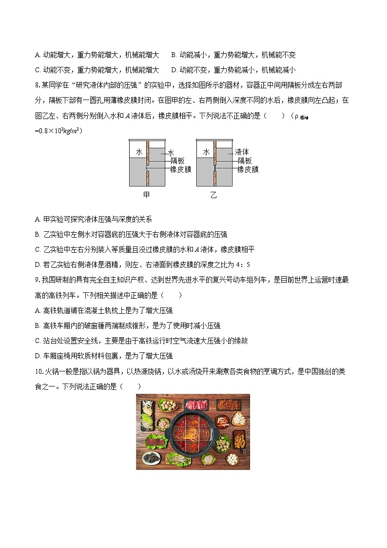 2025年四川省成都市石室中学中考物理模拟试卷-自定义类型第3页