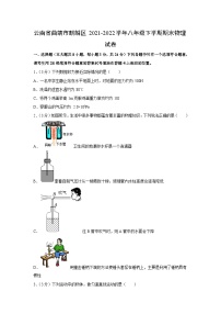 云南省曲靖市麒麟区2021-2022学年八年级下学期期末物理物理试卷（解析版）