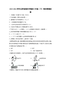 江苏省扬州市梅岭2023-2024学年八年级下学期期末物理物理试卷