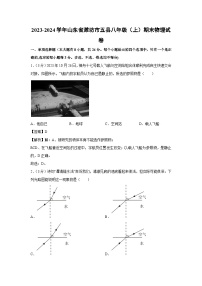 山东省潍坊市五县2023-2024学年八年级上学期期末物理试卷
