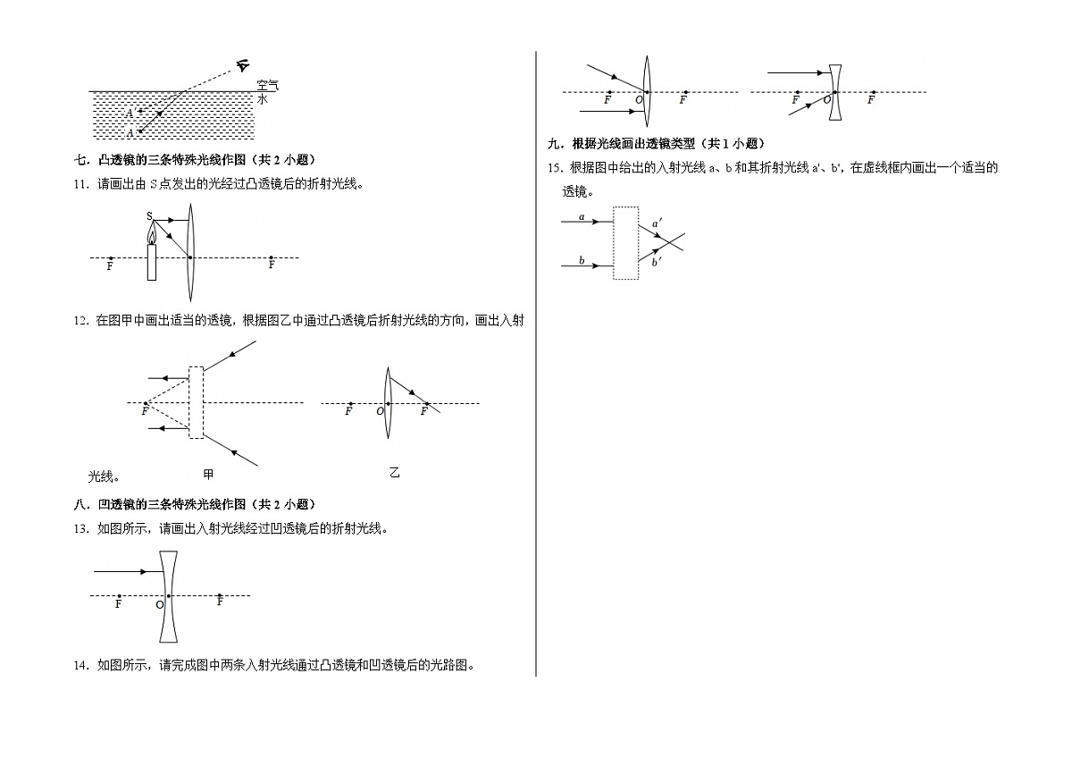 光学模块-光学作图专题(北京专训)2026年中考物理二轮复习-专题习题【含解析】第2页