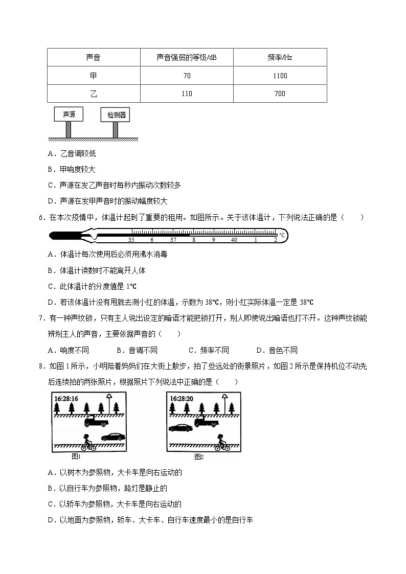 2024-2025学年广东省广州外国语学校八年级上学期期中物理试卷(含答案)第2页