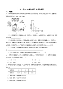 沪科版（2024）九年级全册（2024）第二节 探究：电流与电压、电阻的关系精练