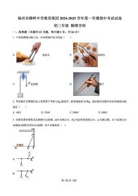 2024年扬州梅岭中学九年级上学期期中物理试题及答案