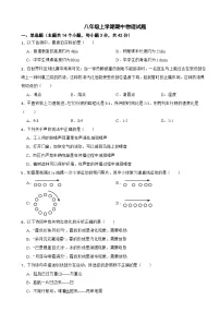 湖南省衡阳市2025年八年级上学期期中物理试题附答案