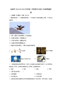 广东省河源市2024-2025学年八年级上学期期中考试物理试卷（学生版）