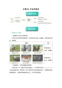 专题06 声音的特性（word）2025-2026学年八上物理人教版2024期中复习学案知识点+习题